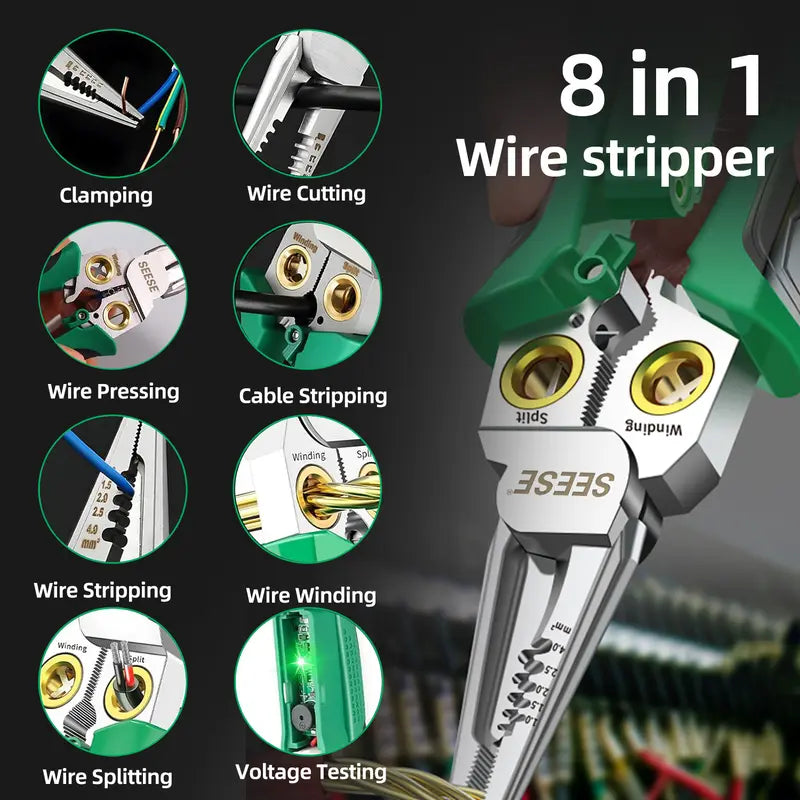 8-in-1 Wire Stripper Pliers